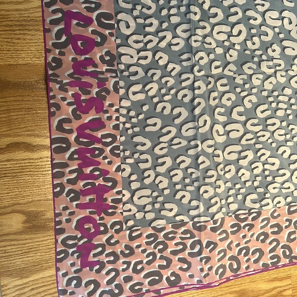 Louis Vuitton Limited Edition Stephen Sprouse Leopard Print Silk Scarf